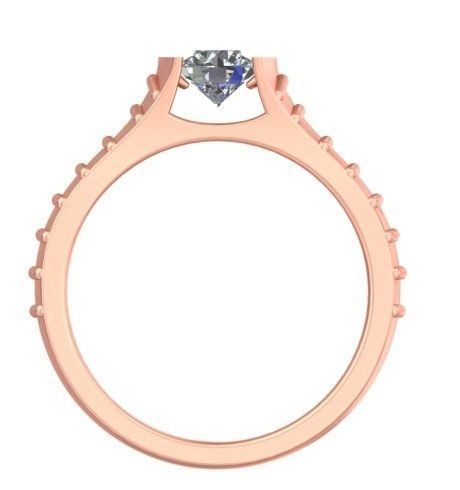High Quality Unique Rose Gold Ring A4 3D print model_2