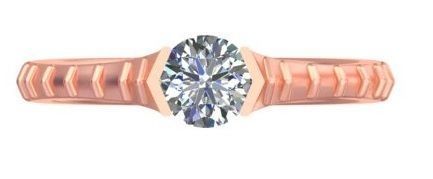 High Quality Unique Rose Gold Ring A4 3D print model_3