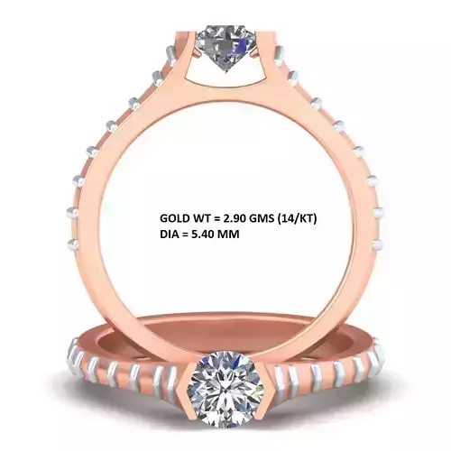 High Quality Unique Rose Gold Ring A4 3D print model