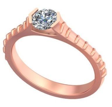 High Quality Unique Rose Gold Ring A4 3D print model_4