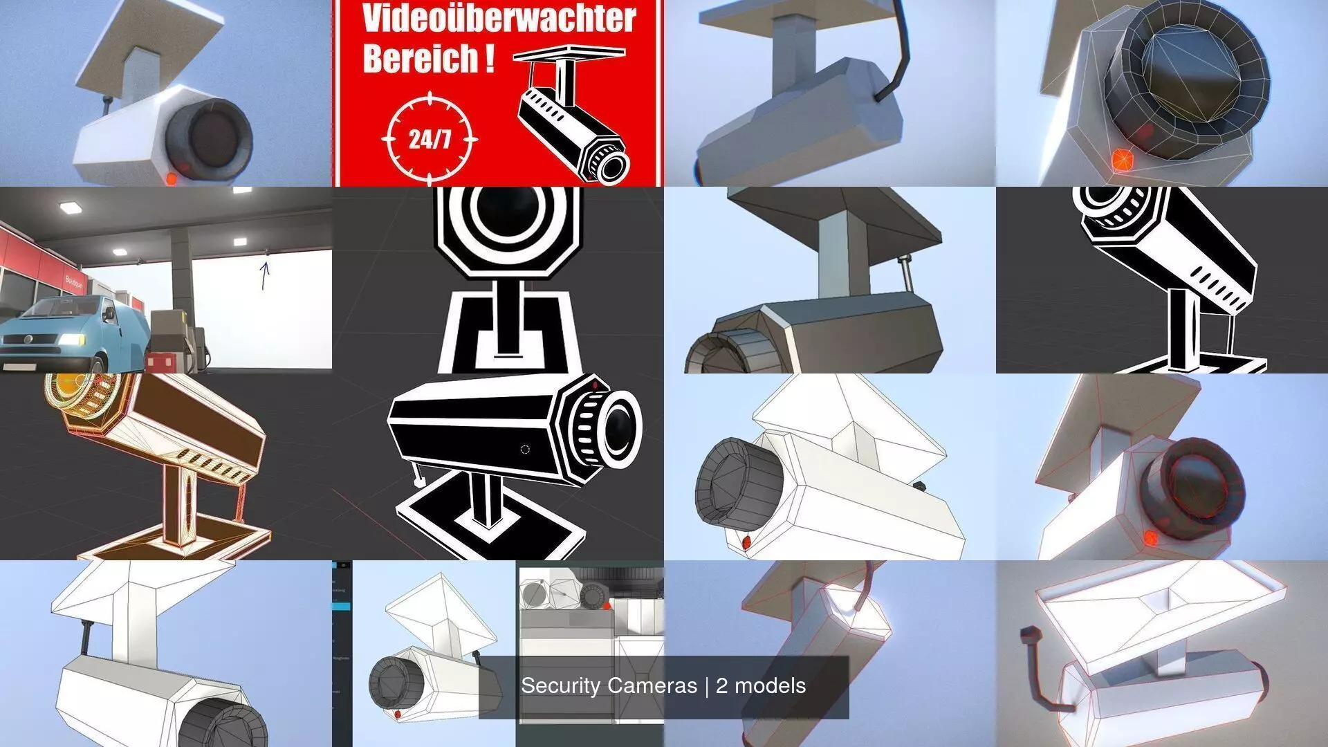 Security Cameras 3D Model Collection_1