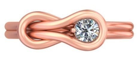 Knot yourself with love rose gold high jewelry A33 3D print model_1