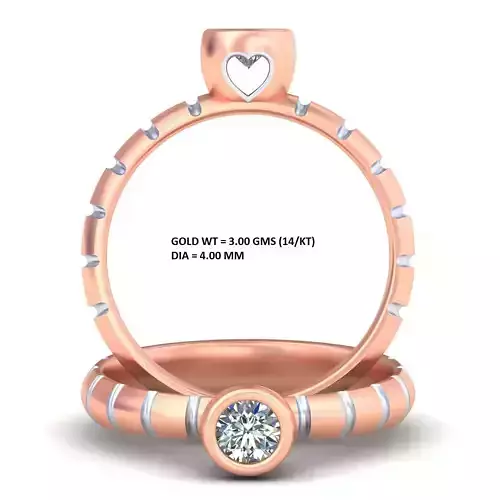 Bezel Set Diamond Ring A30 3D print model