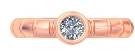 Bezel Set Diamond Ring A30 3D print model_4