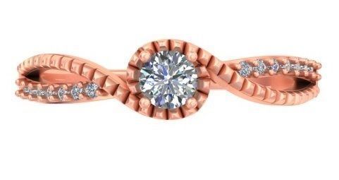 engagement silver delicate diamond ring light A29 3D print model_1