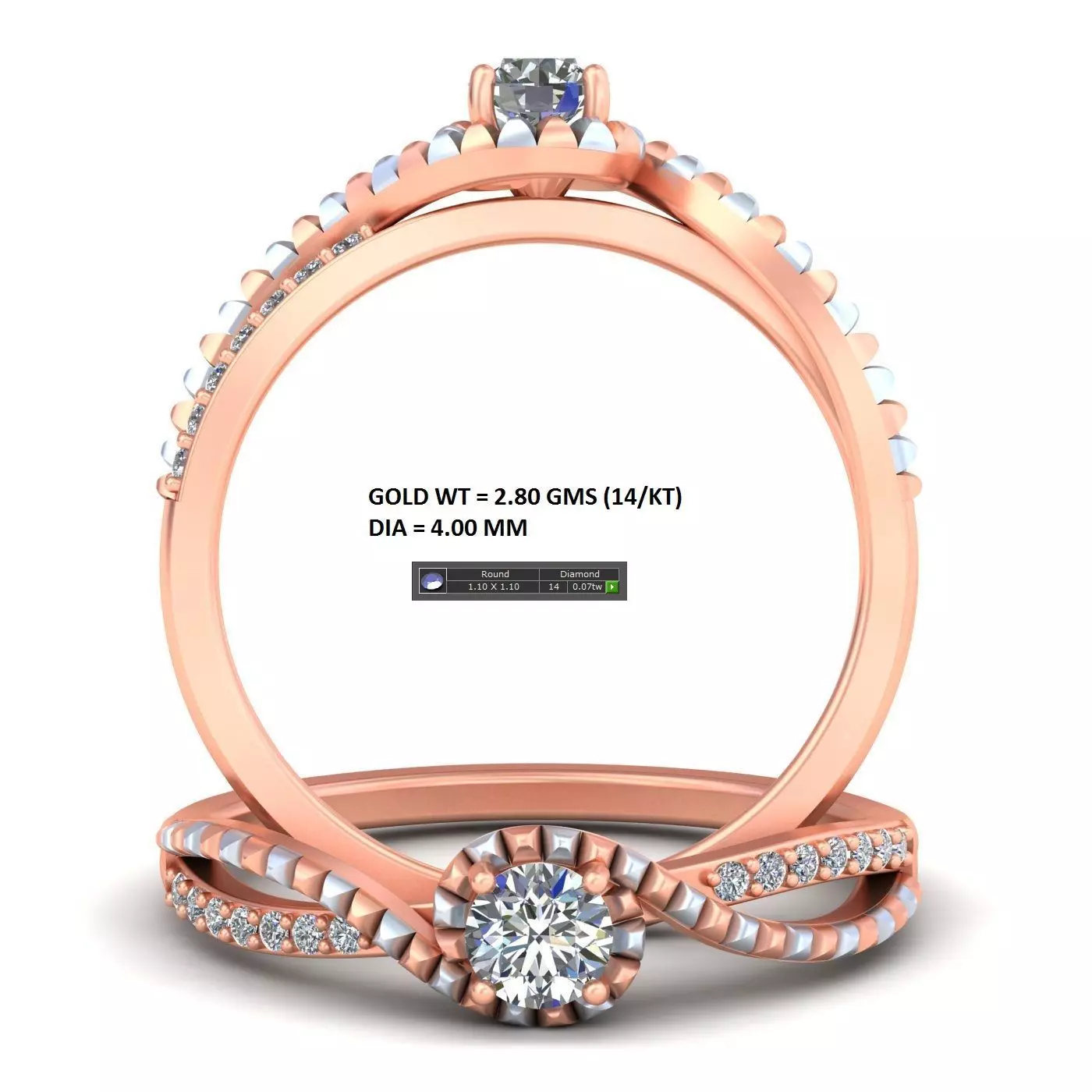 engagement silver delicate diamond ring light A29 3D print model_0