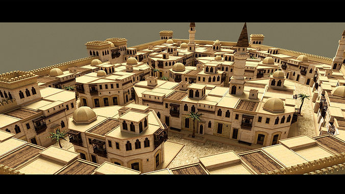 Arabic City- 3d Model 3D model 4