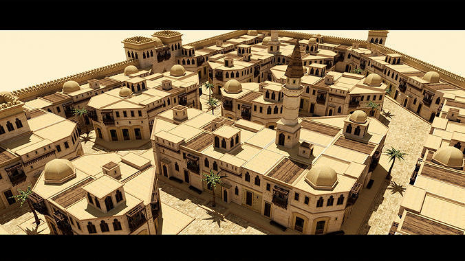 Arabic City- 3d Model 3D model 2