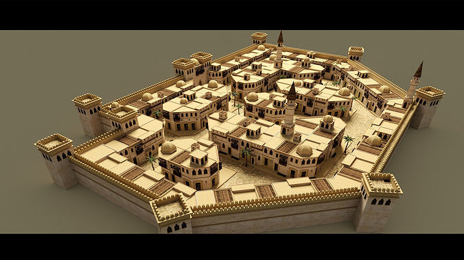 Arabic City- 3d Model 3D model 3