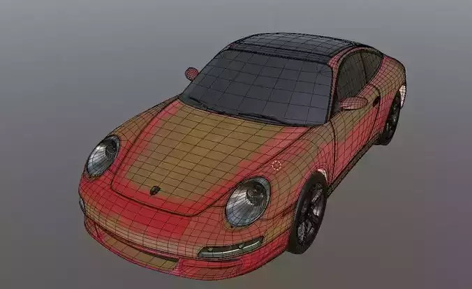 Porsche 911 Targa 4S 2007 old car exterior