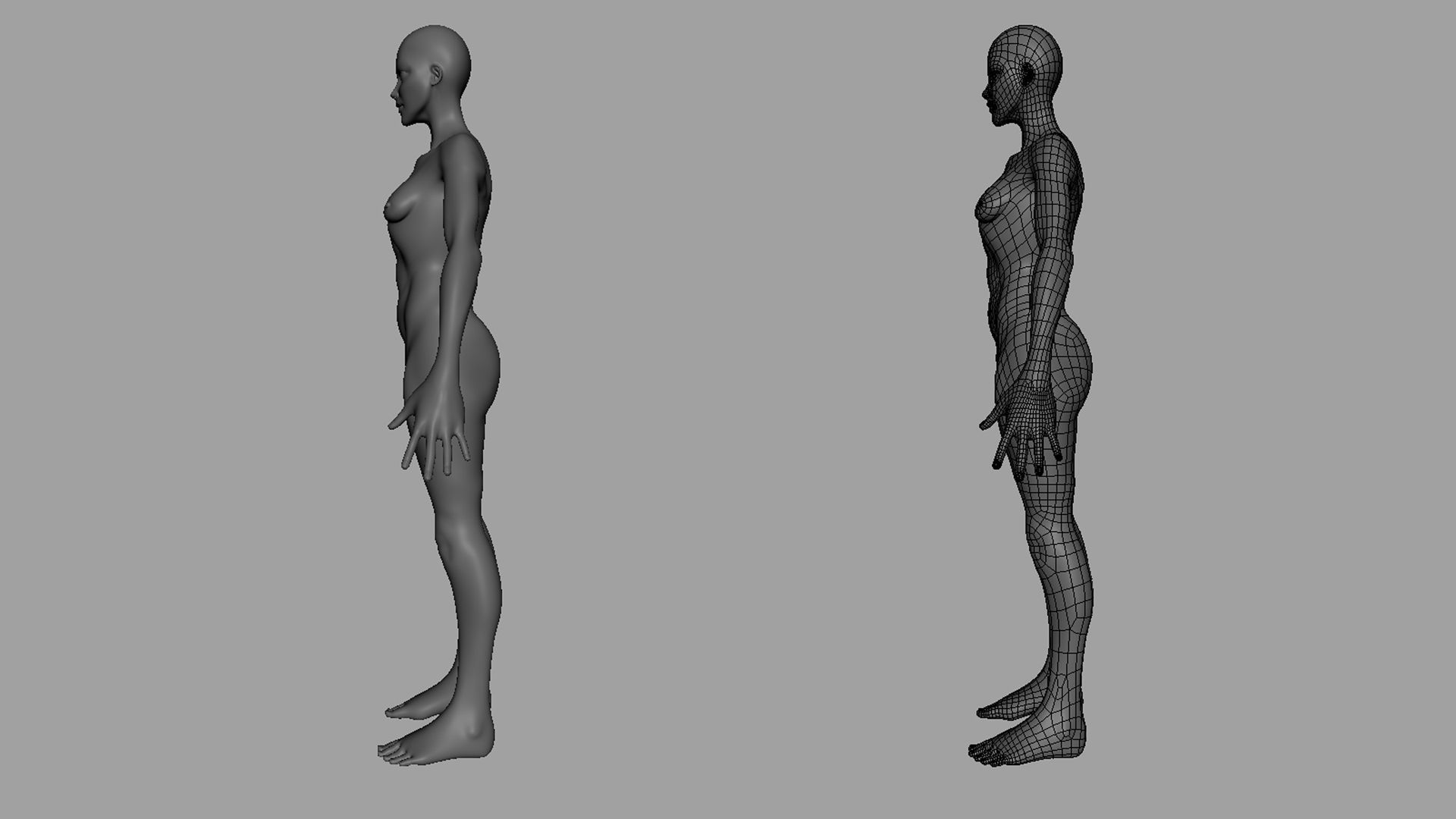 Thin Couple Basemesh 3D Model Collection_14