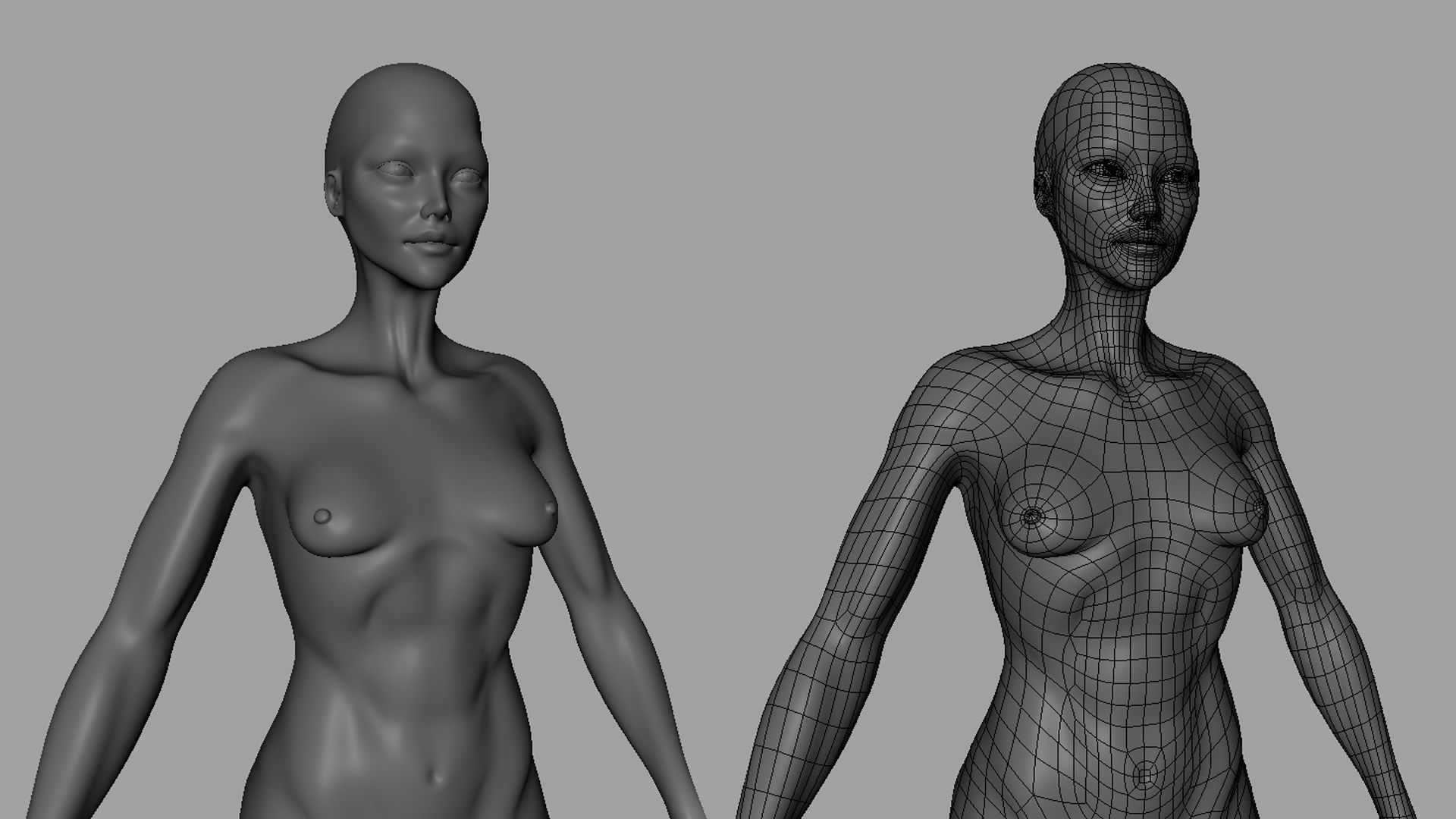 Thin Couple Basemesh 3D Model Collection_11