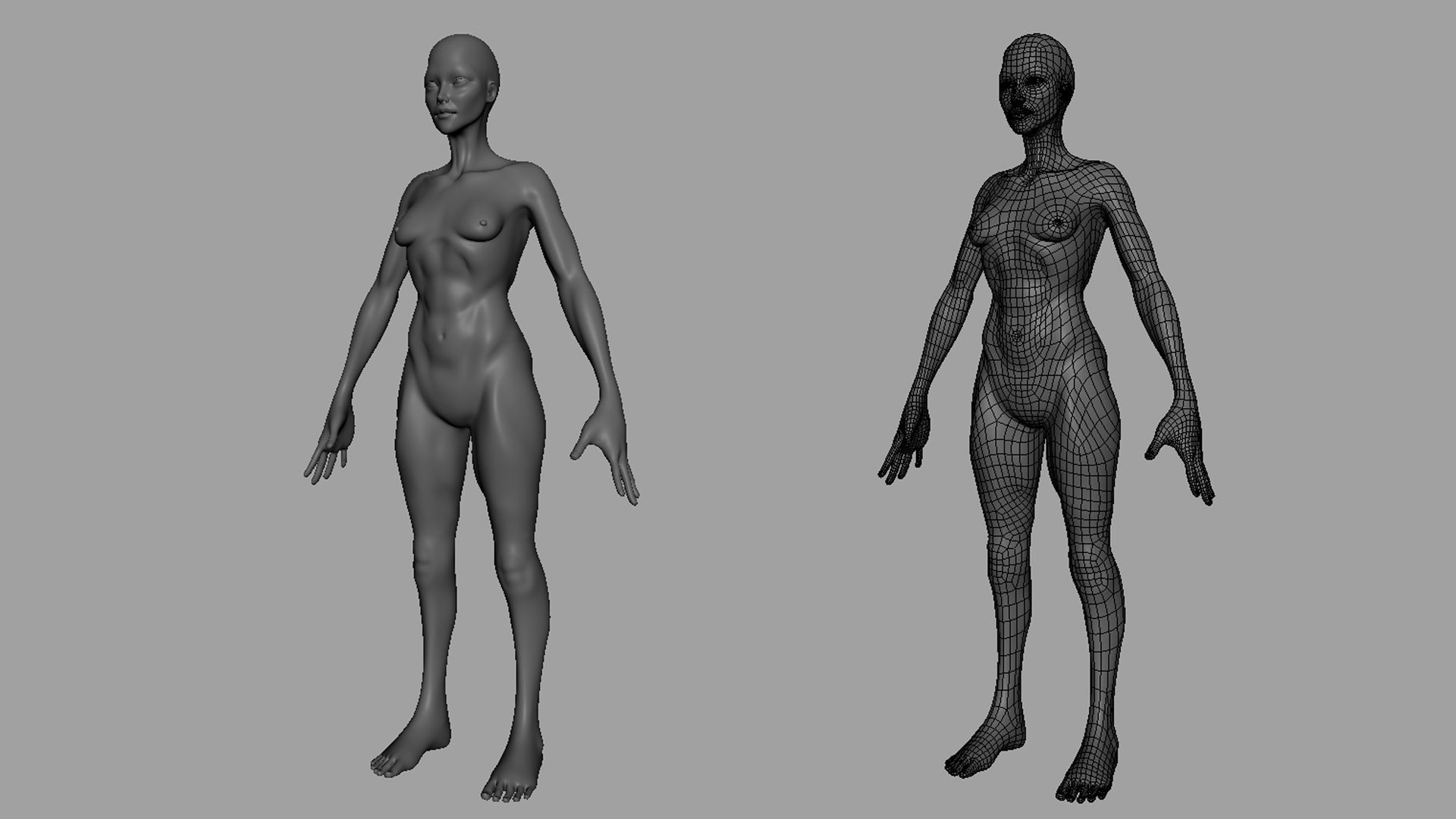 Thin Couple Basemesh 3D Model Collection_12