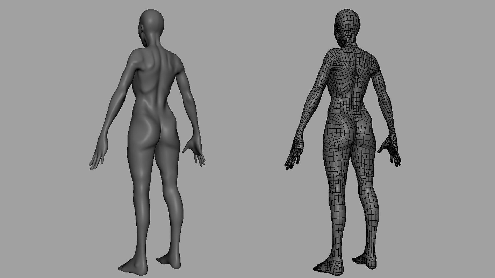 Thin Couple Basemesh 3D Model Collection_15