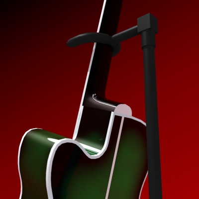 Acoustic Electric Guitar 3D model_8