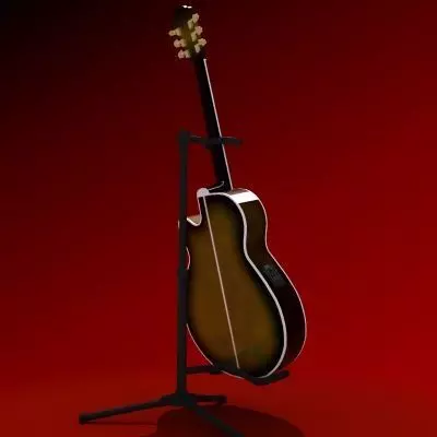Acoustic Electric Guitar 3D model_0