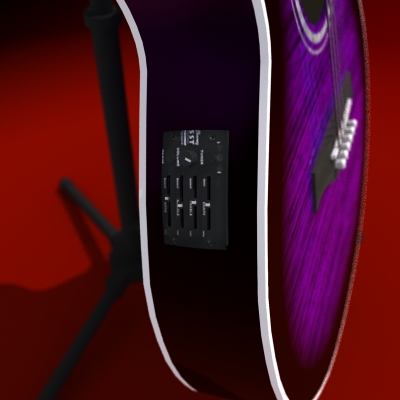 Acoustic Electric Guitar 3D model_12
