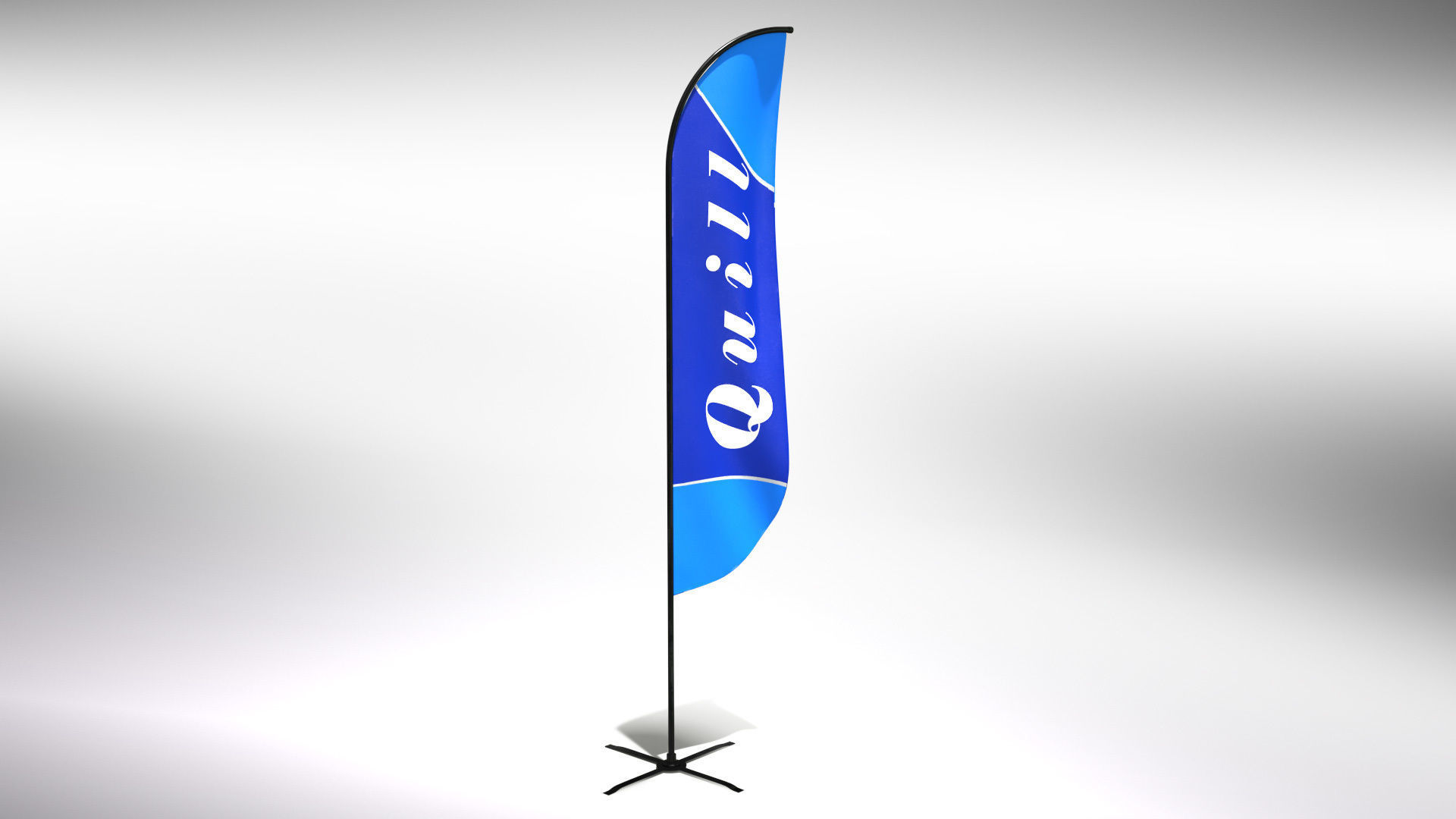 Animated Flags and Banner 8 in1 Low-poly 3D model_2