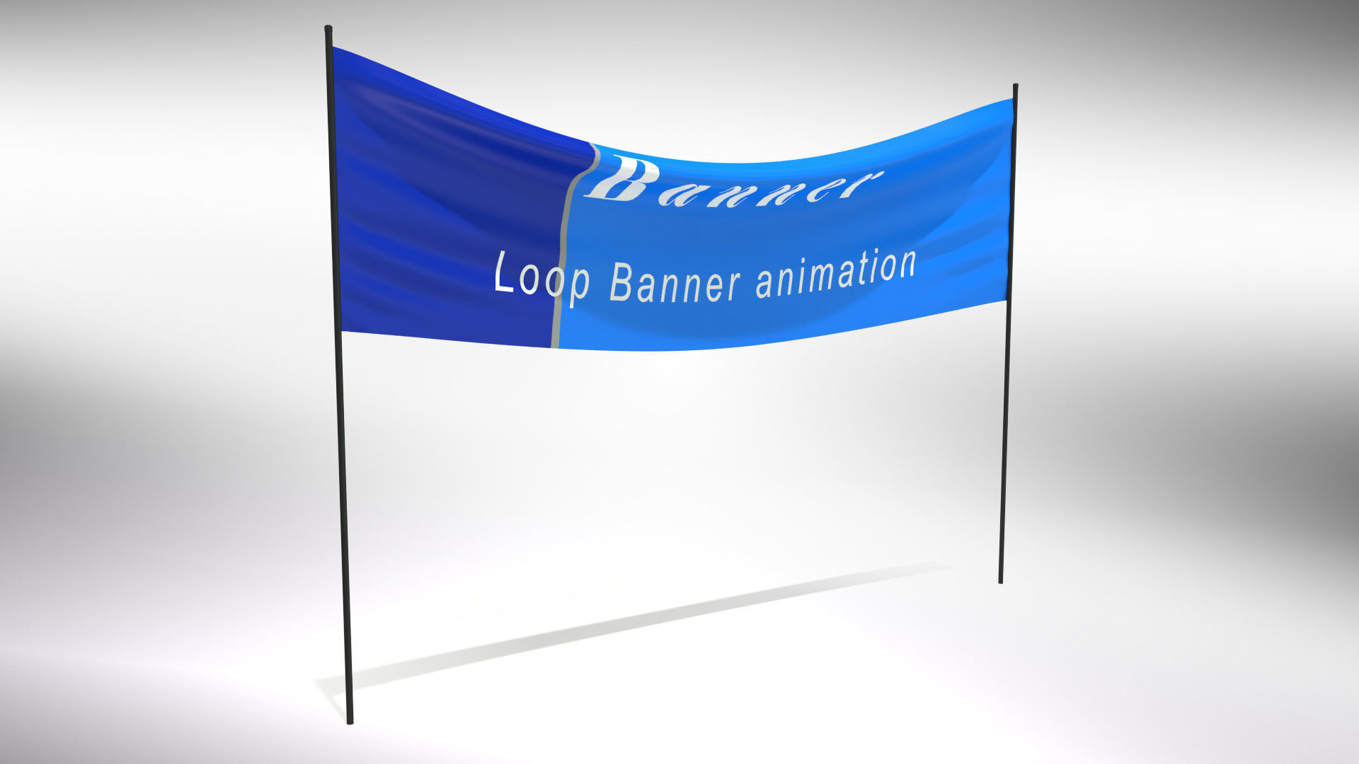 Animated Flags and Banner 8 in1 Low-poly 3D model_31