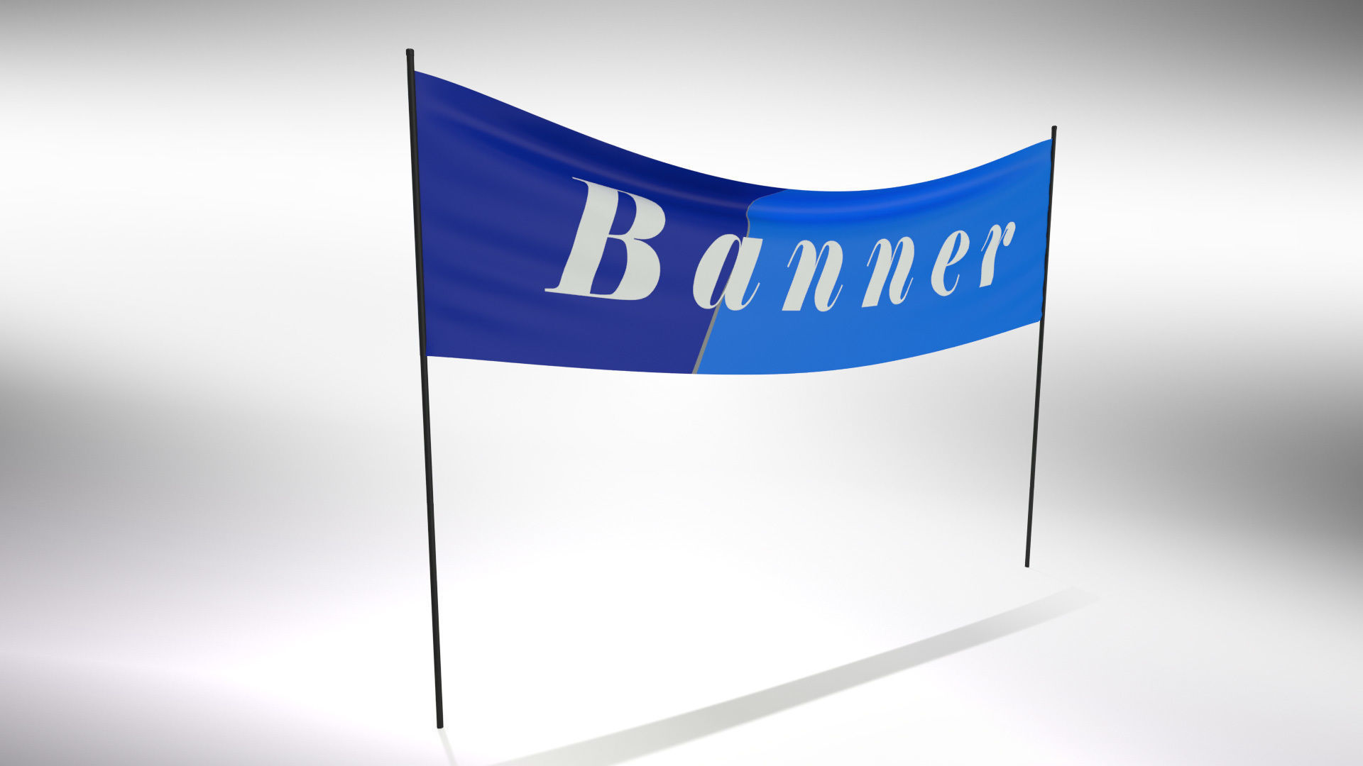 Animated Flags and Banner 8 in1 Low-poly 3D model_32