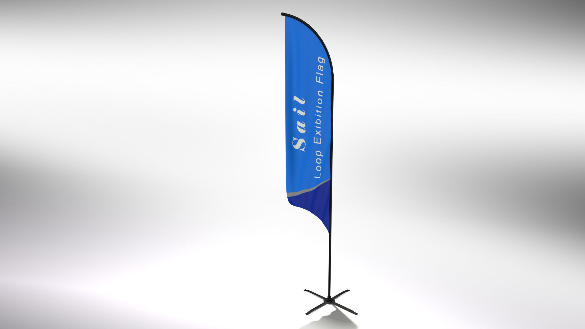 Animated Flags and Banner 8 in1 Low-poly 3D model_7