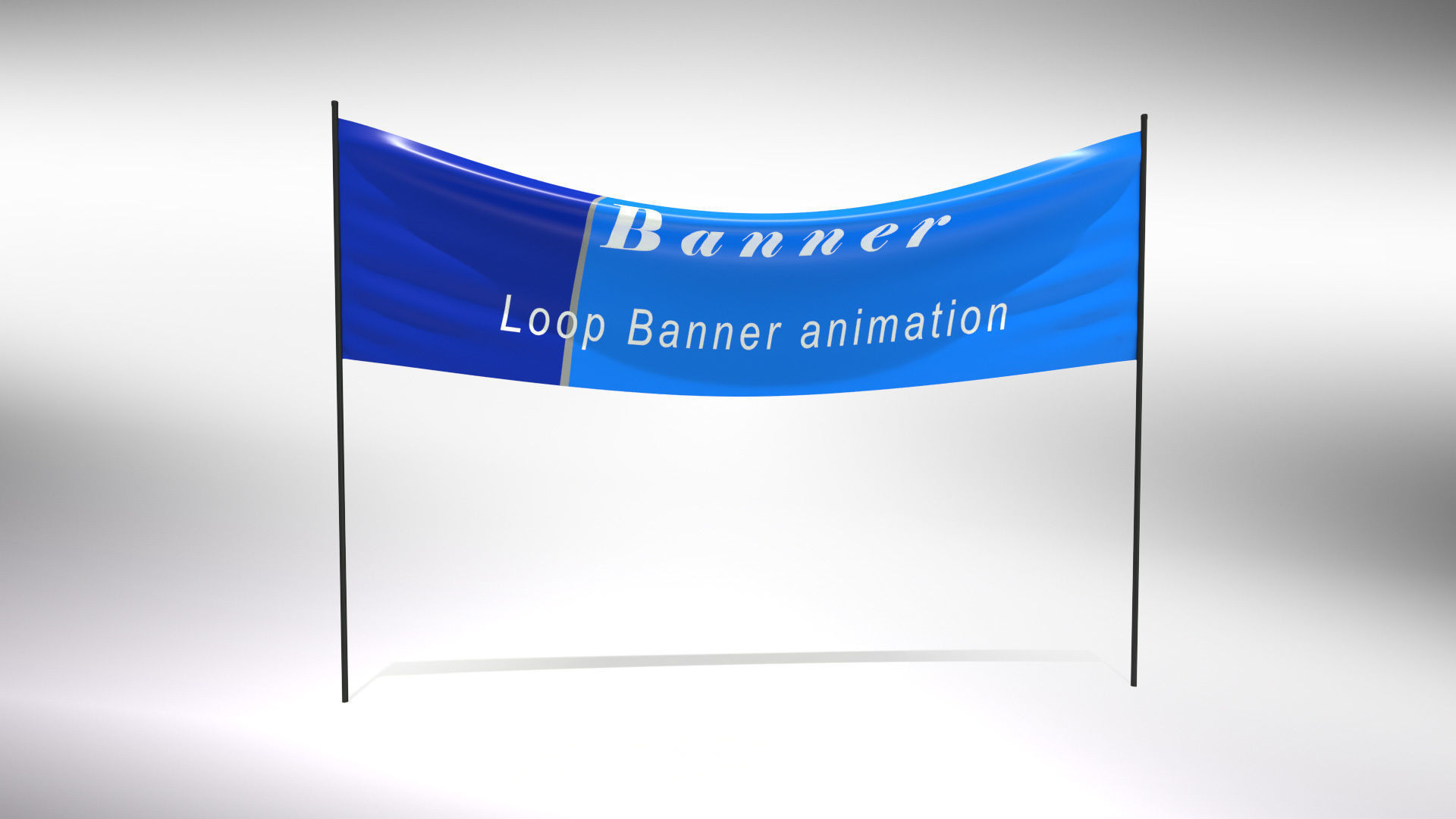 Animated Flags and Banner 8 in1 Low-poly 3D model_34