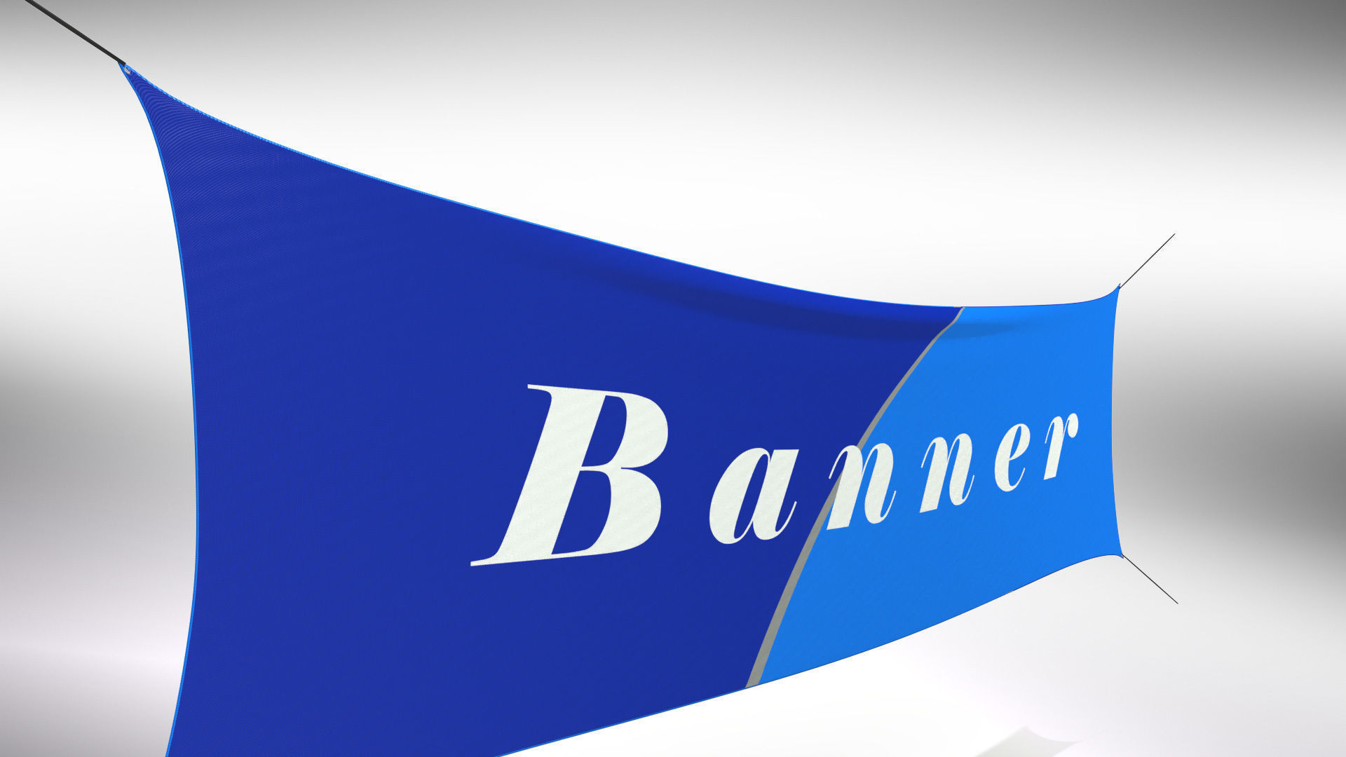 Animated Flags and Banner 8 in1 Low-poly 3D model_40