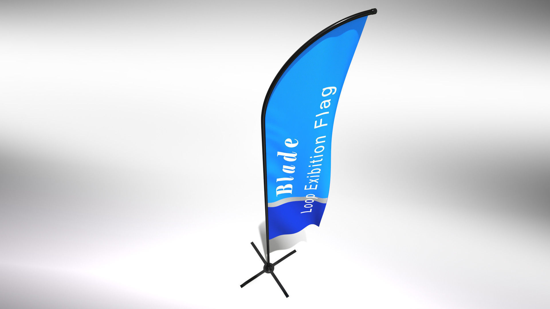 Animated Flags and Banner 8 in1 Low-poly 3D model_12