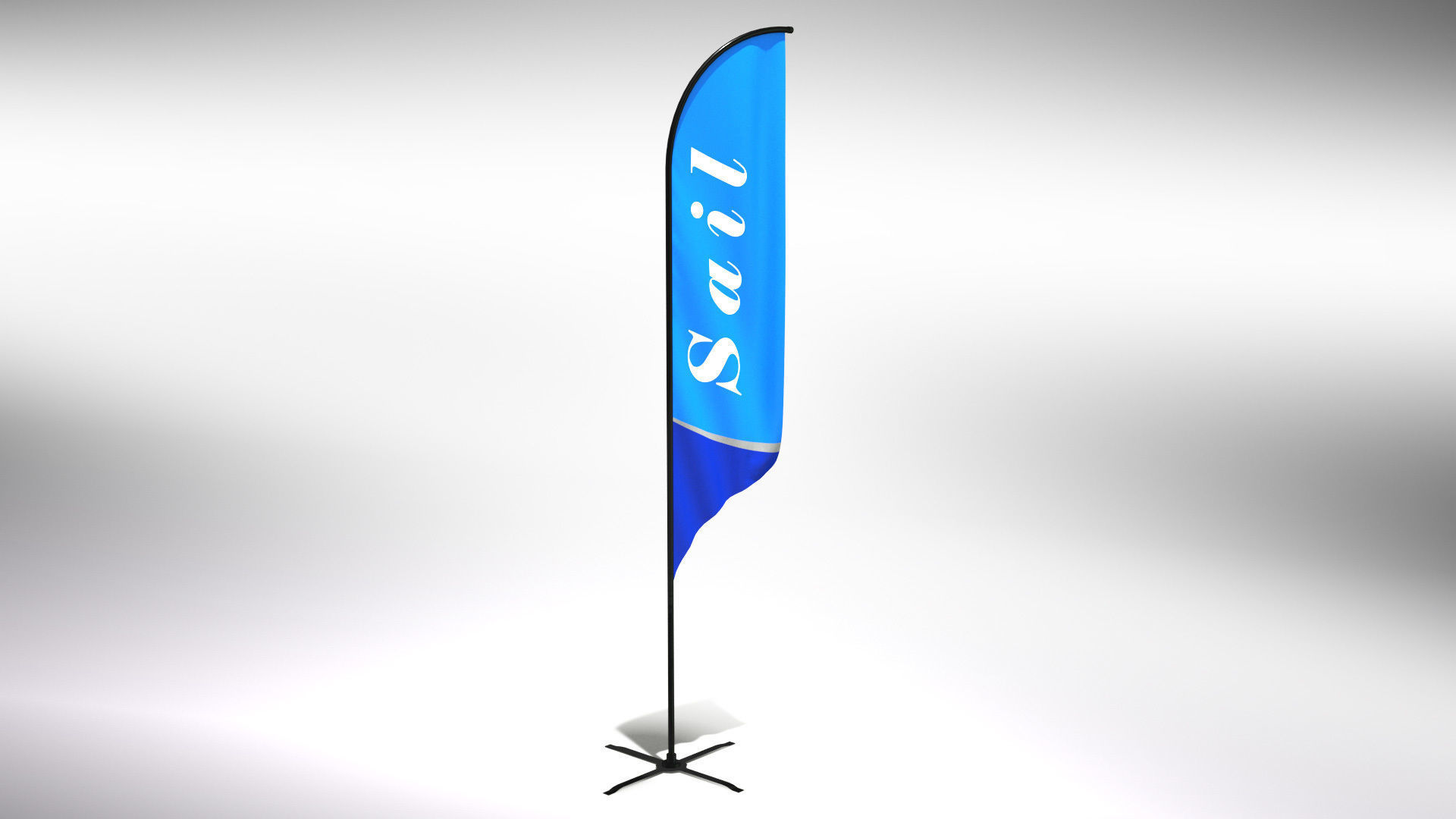 Animated Flags and Banner 8 in1 Low-poly 3D model_8