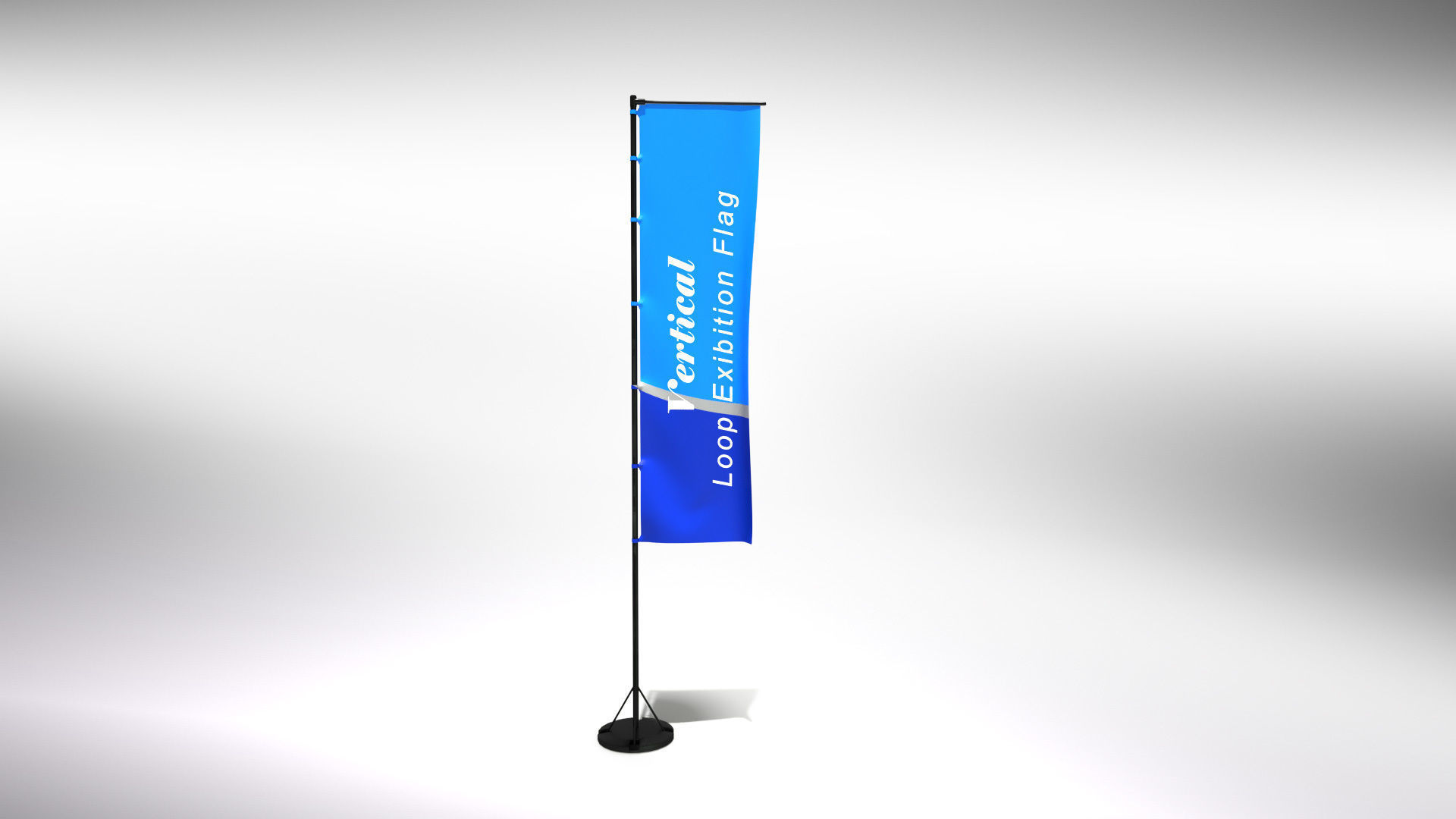 Animated Flags and Banner 8 in1 Low-poly 3D model_26