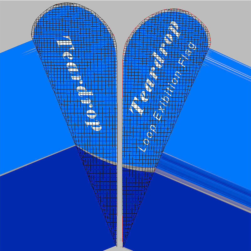 Animated Flags and Banner 8 in1 Low-poly 3D model_23