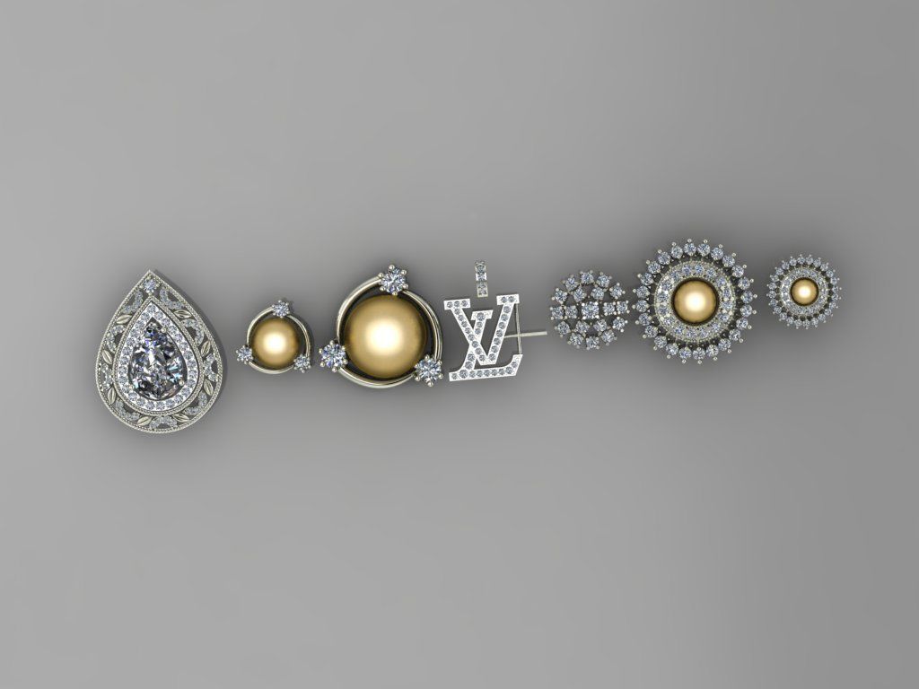 Lockets and neckless 3D print model_4