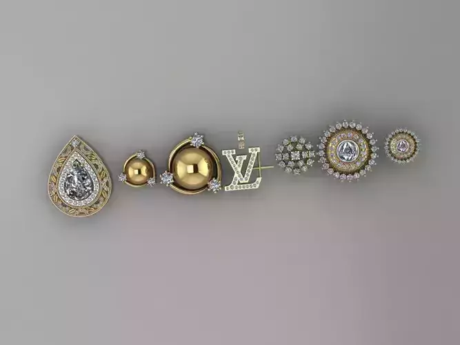 Lockets and neckless 3D print model