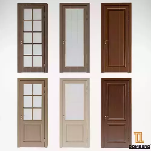 Domberg doors collection with glass 3D model