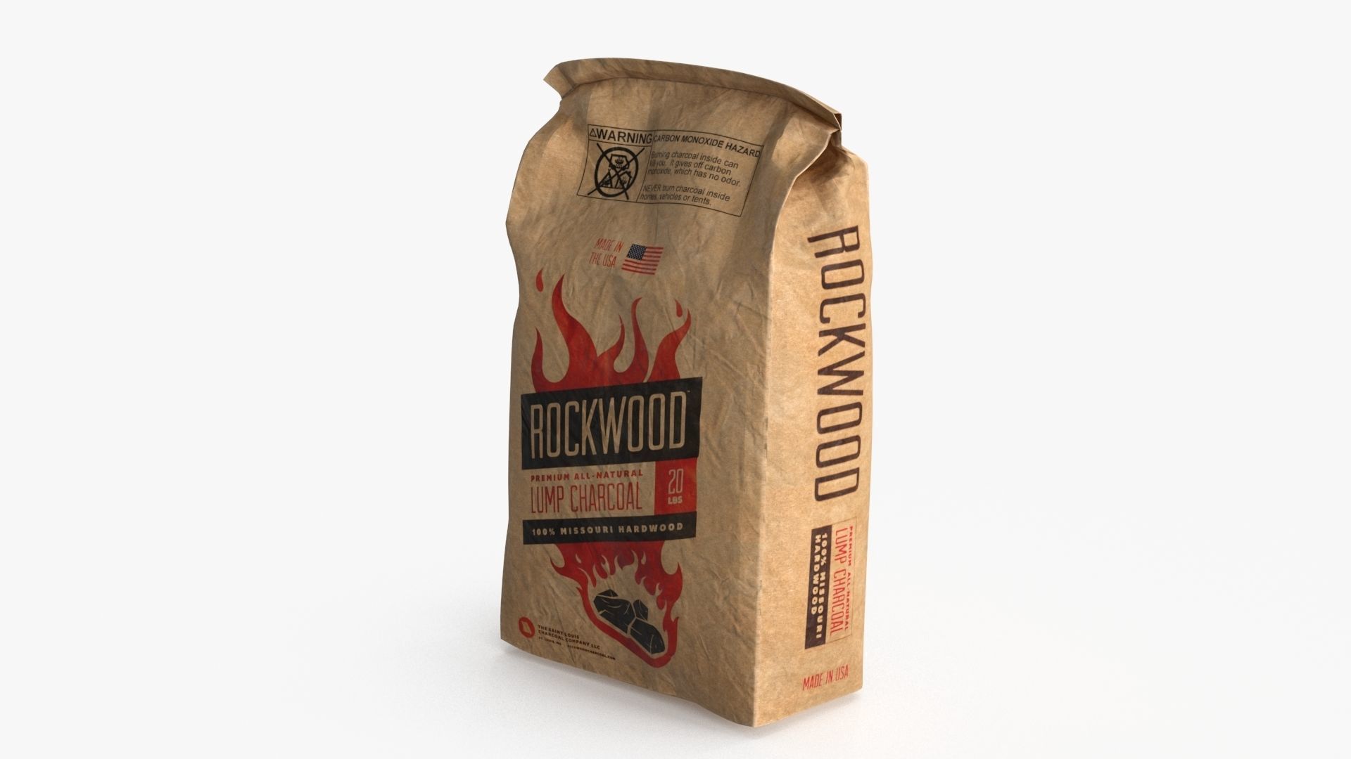Rockwood Charcoal Bag Low-poly 3D model_10