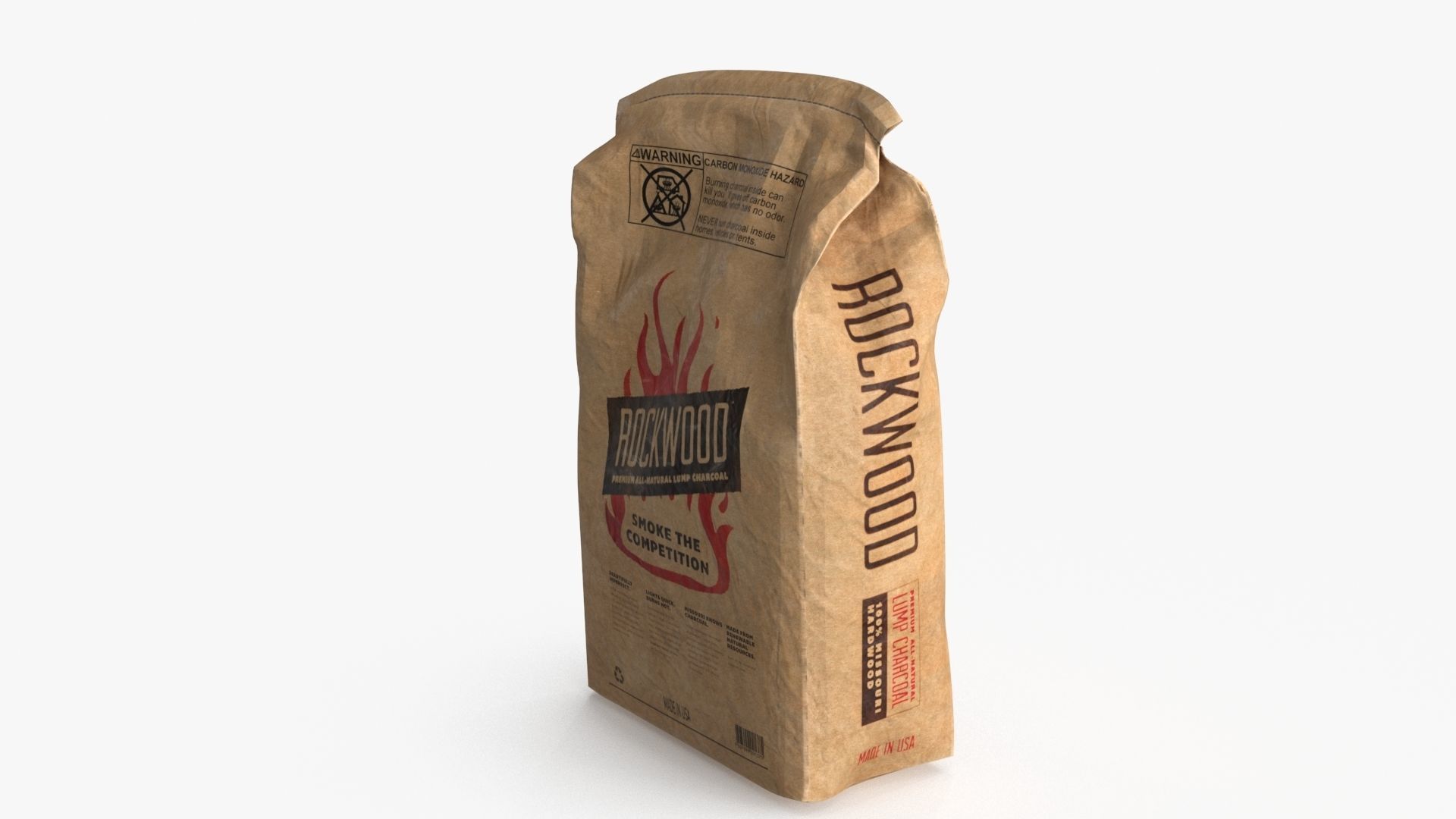 Rockwood Charcoal Bag Low-poly 3D model_6