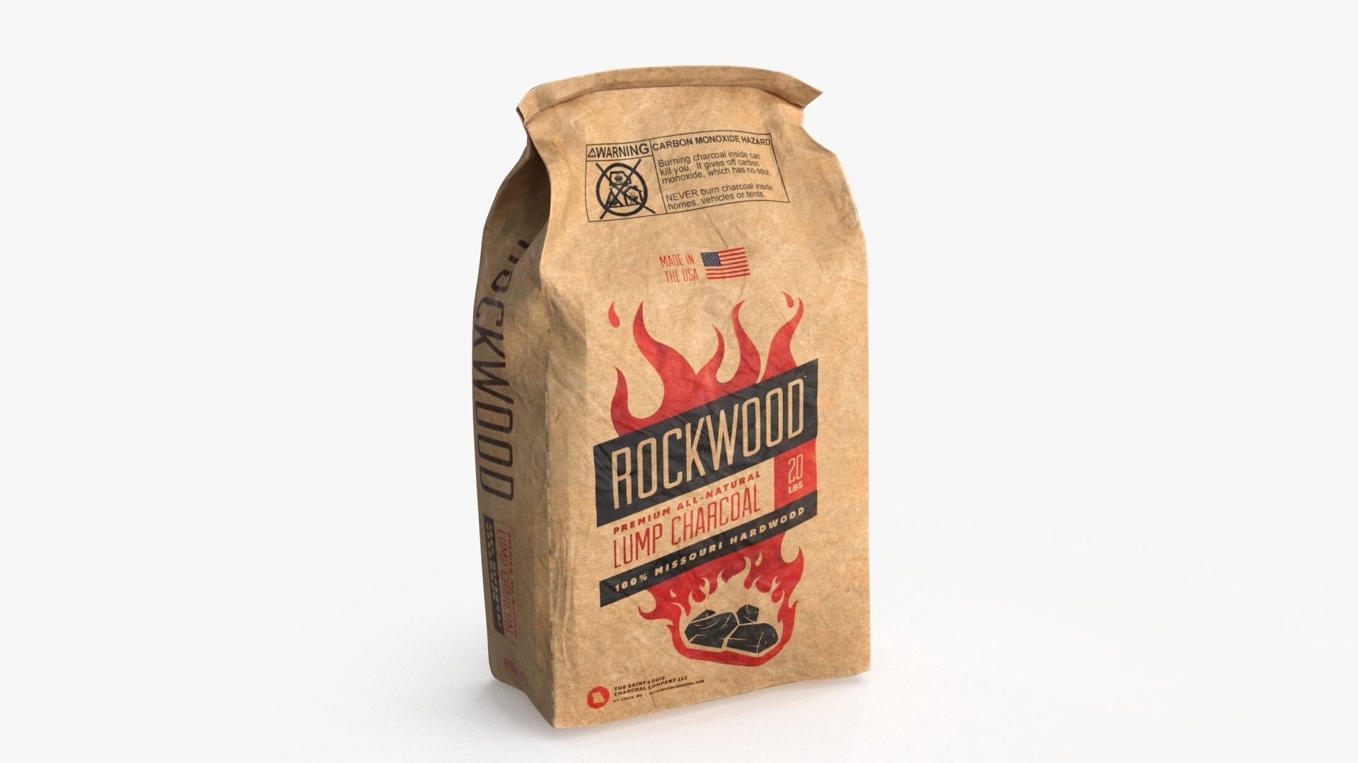 Rockwood Charcoal Bag Low-poly 3D model_4