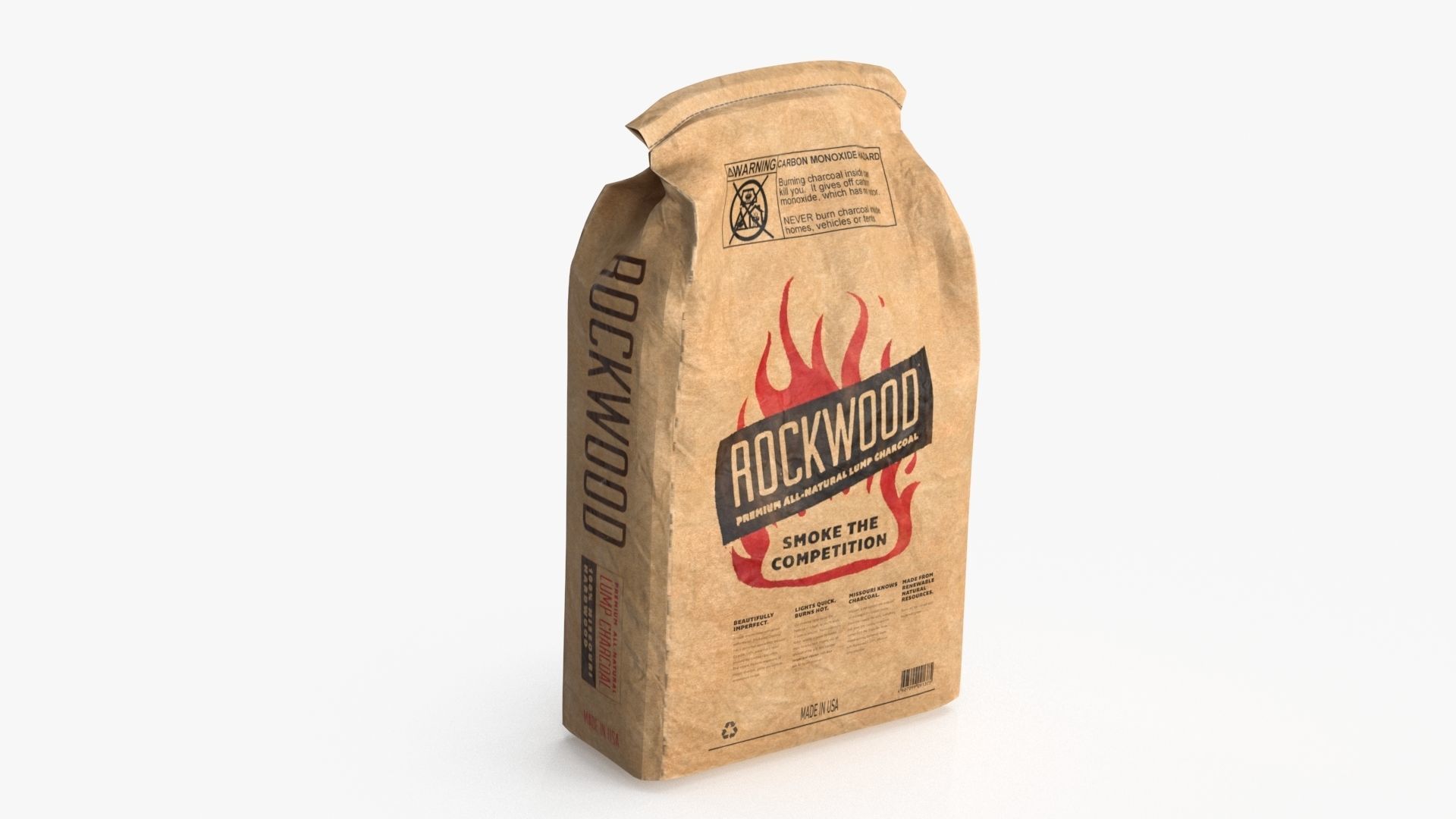 Rockwood Charcoal Bag Low-poly 3D model_8