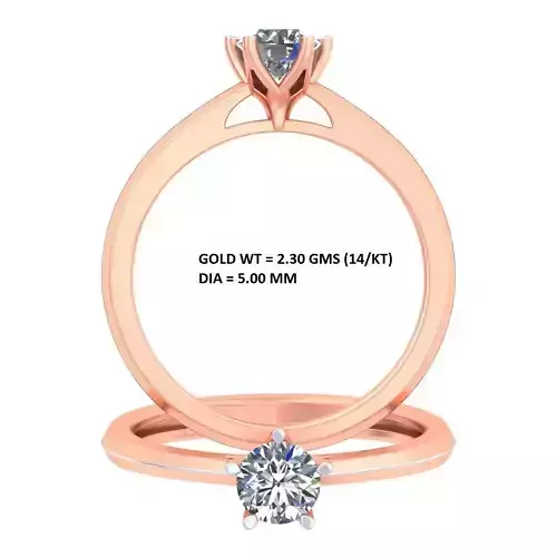 Sharp Edge Solitaire Ring A17