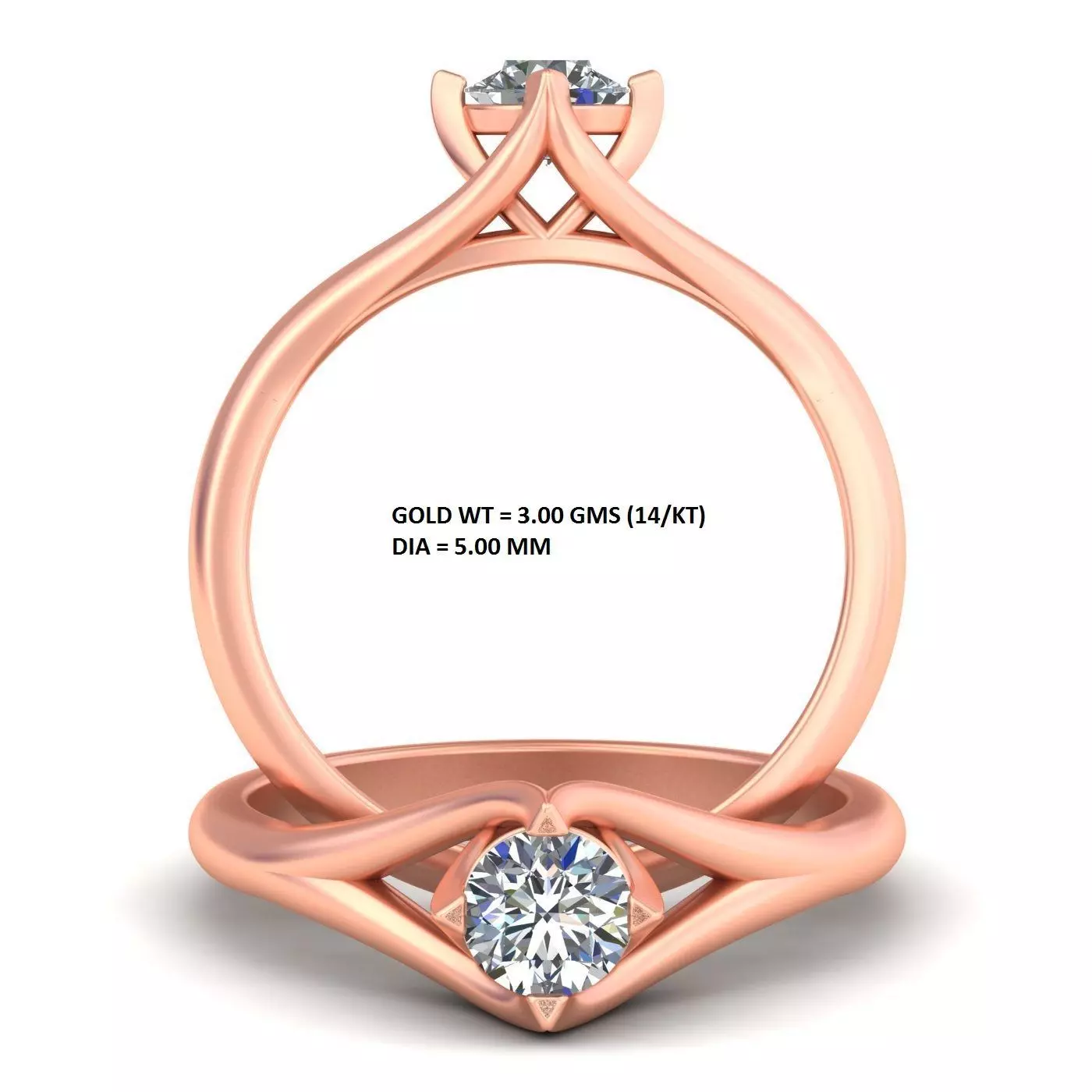 Firing Rose Gold Ring A16 3D print model_0
