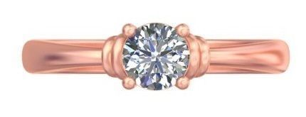 Knot Diamond Ring A10 3D print model_1