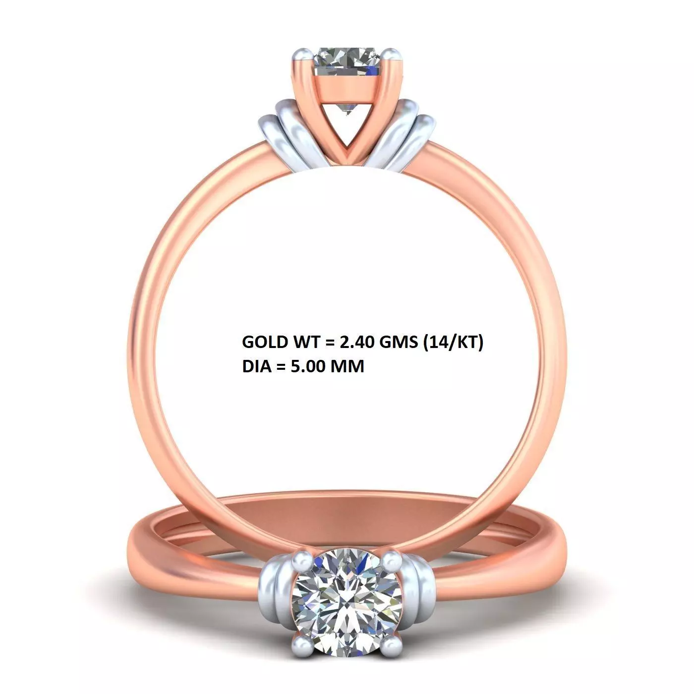 Knot Diamond Ring A10 3D print model_0