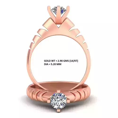 Great printable women rose gold ring A1 3D print model