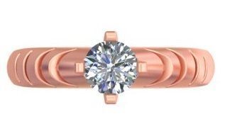 Great printable women rose gold ring A1 3D print model_1