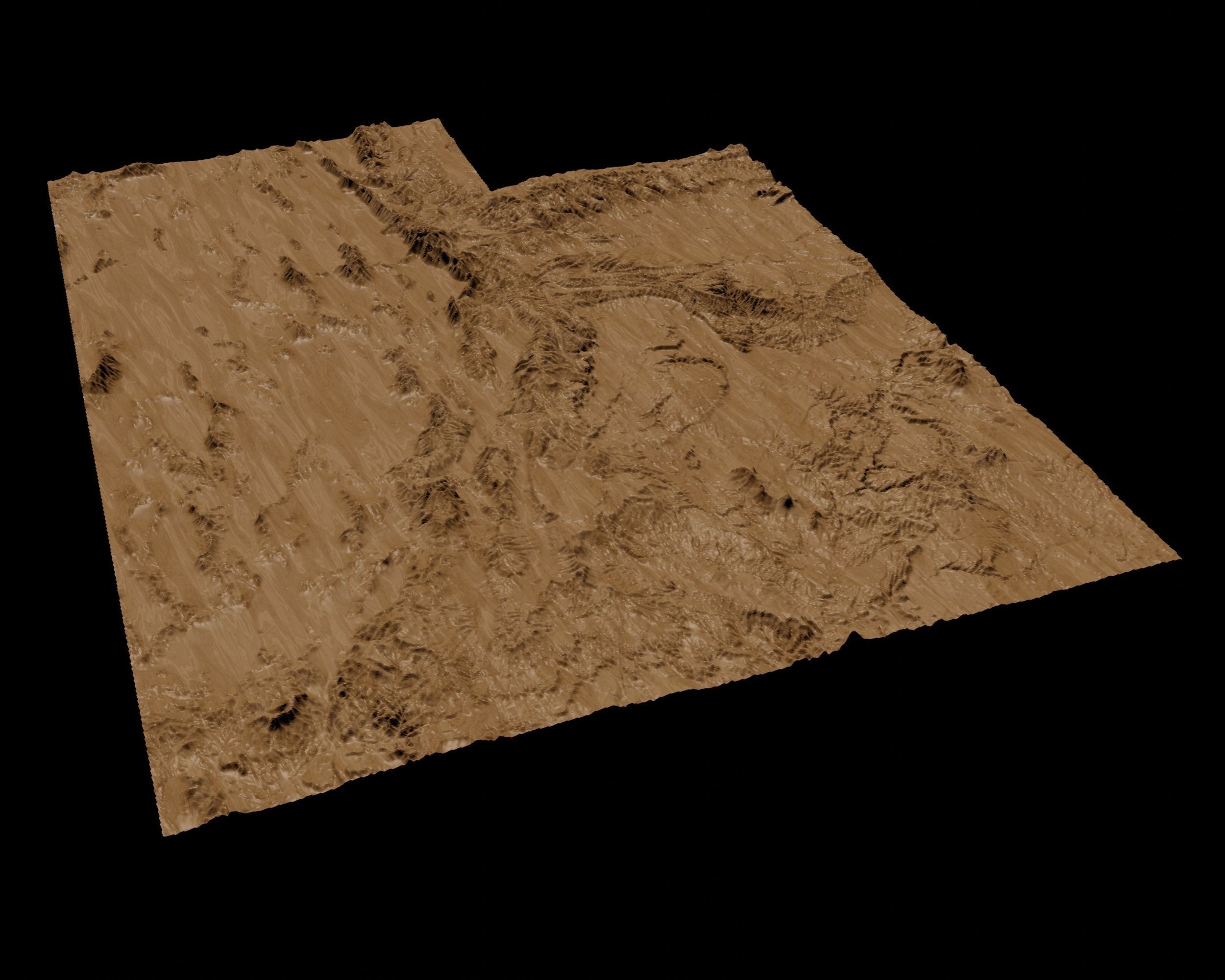 3D Topographical Map of Utah 3D print model_5