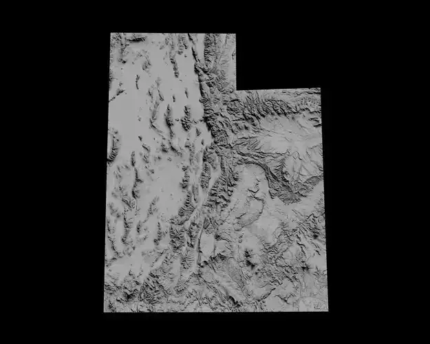 3D Topographical Map of Utah 3D print model