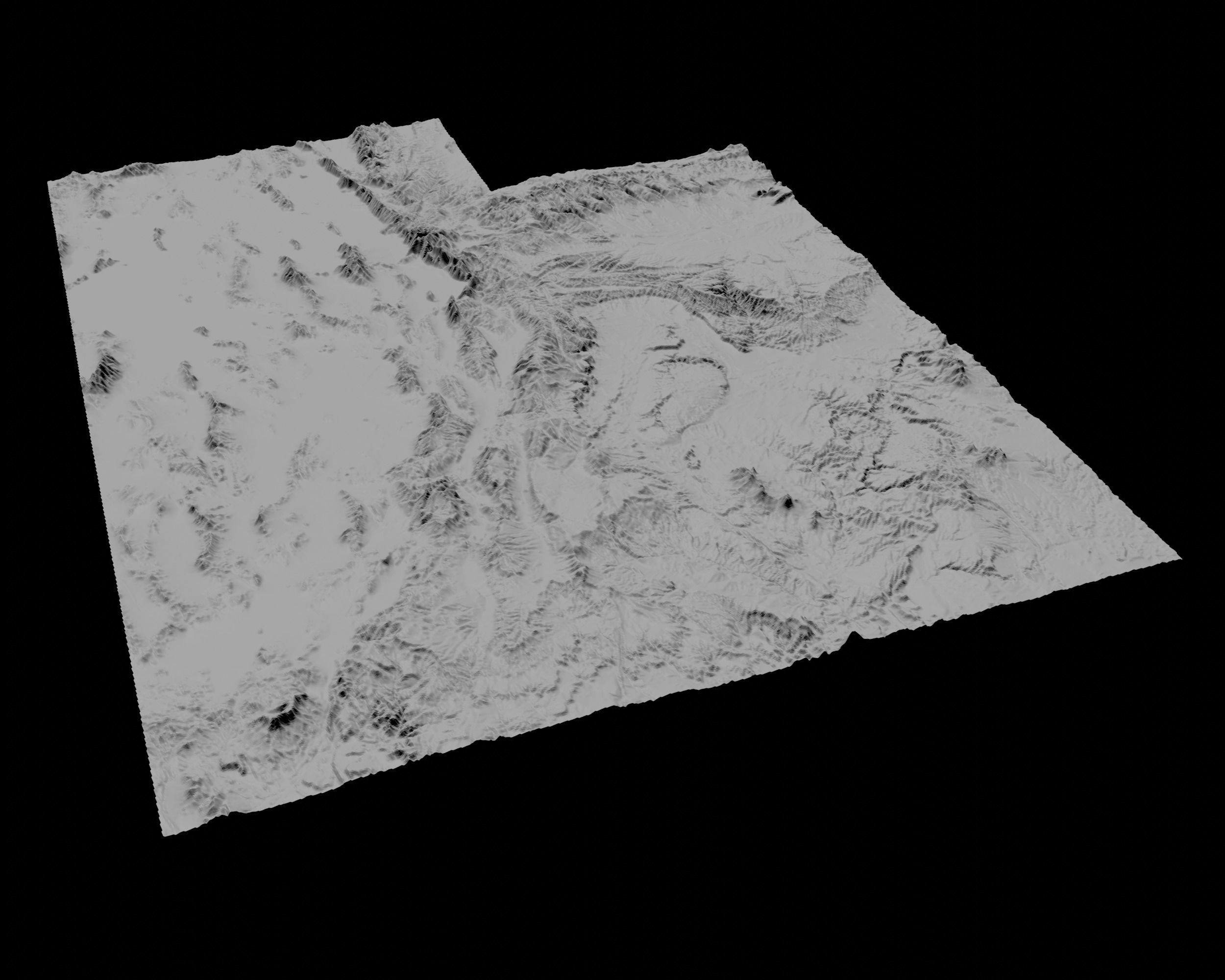 3D Topographical Map of Utah 3D print model_4
