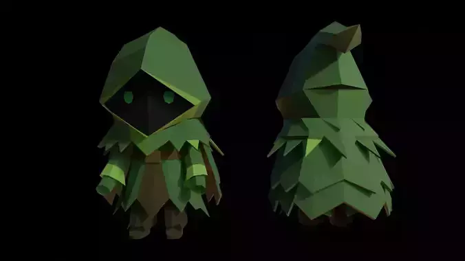 Low Poly Forest Druid