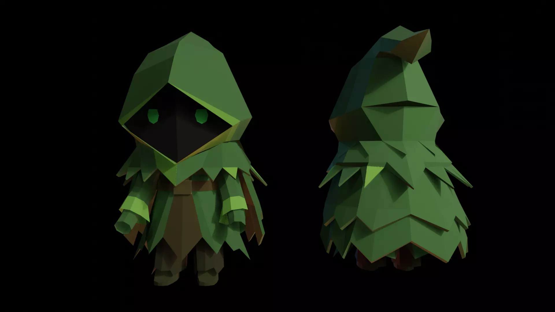 Low Poly Forest Druid Free 3D model