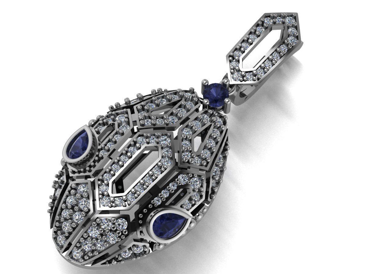 Bvlgari Earrings 3D print model_1